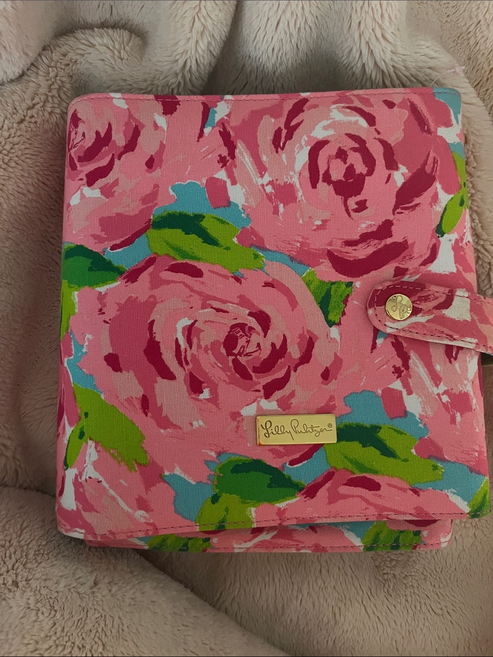 Lilly Pulitzer Pink Floral Canvas Organizer